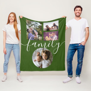 4 Fotokollage Family Personlig Fleecefilt