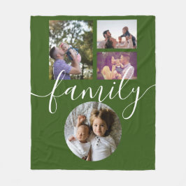 4 Fotokollage Family Personlig Fleecefilt