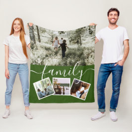 4 Fotokollage Family Personlig Fleecefilt