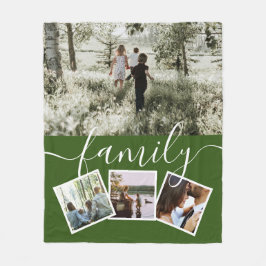 4 Fotokollage Family Personlig Fleecefilt