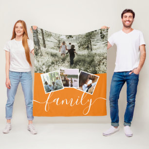 4 Fotokollage Family Personlig Fleecefilt