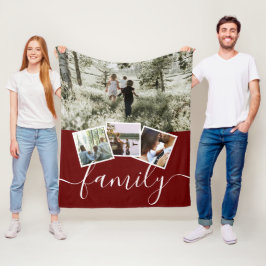 4 Fotokollage Family Personlig Fleecefilt