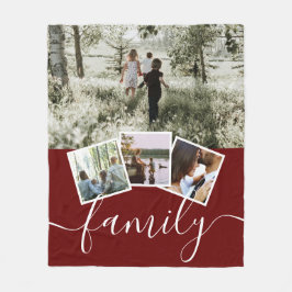 4 Fotokollage Family Personlig Fleecefilt