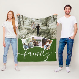 4 Fotokollage Family Personlig Fleecefilt