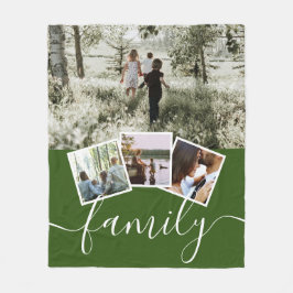 4 Fotokollage Family Personlig Fleecefilt