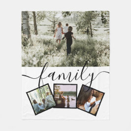 4 Fotokollage Family Personlig Fleecefilt