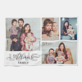 4 Fotokollage Family Personlig Kökshandduk