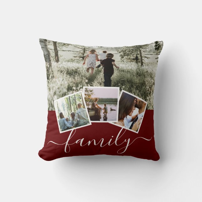 4 Fotokollage Family Personlig Kudde (Framsida)