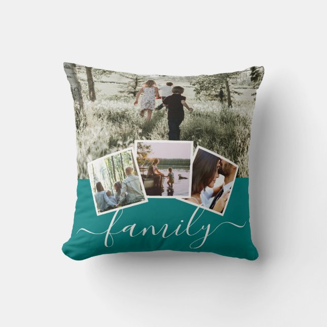 4 Fotokollage Family Personlig Kudde (Framsida)