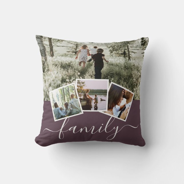 4 Fotokollage Family Personlig Kudde (Framsida)