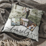 4 Fotokollage Family Personlig Kudde<br><div class="desc">4 Photo Collage Family Personlig dekorativ kudde från Ricaso - svartvitt med 4 fotomallar</div>