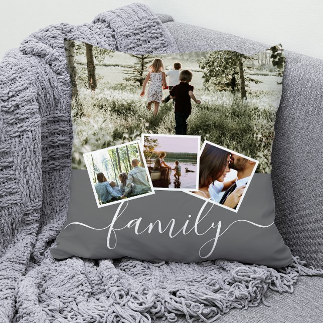 4 Fotokollage Family Personlig Kudde (Skapare uppladdad)