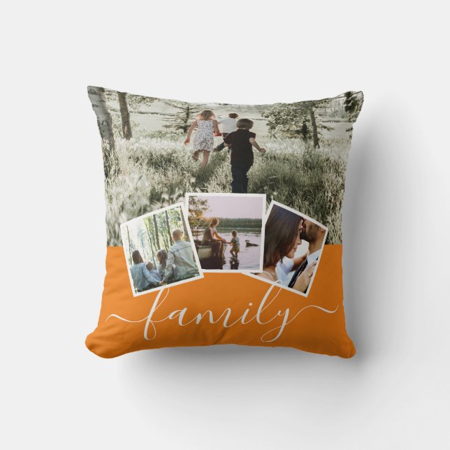 4 Fotokollage Family Personlig Kudde (Framsida)