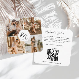 4 Fotokollage Fotography Bröllop OSA QR-kod Tilläggskort