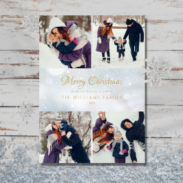 4 Fotokollage God jul Winter Frost Julkort