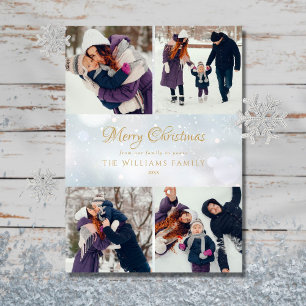 4 Fotokollage God jul Winter Frost Julkort