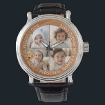 4 Fotokollage med Anpassningsbar av böjning runt Armbandsur<br><div class="desc">Lägg till 4 foton och text om du vill göra en speciell keepy för en vän eller en familjehändelse. Gräns och bakgrunden kan ändras i det avancerade designområdet. Använda dina fyrkantiga Instagram-foton för bästa resultat! OM DU VILL ÄNDRA BAKGRUND - klicka på det anpassade eller avancerade designområdet och välj ett...</div>