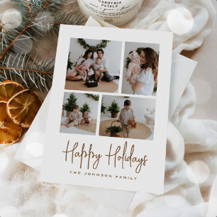 4 Fotokollage Minimalistisk Modern Julkort