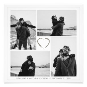 4 Fotokollage-minnesdag för fotoutvidgning Fototryck