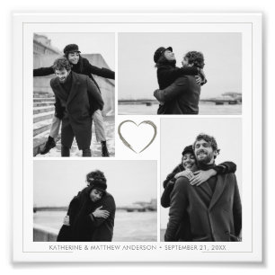 4 Fotokollage-minnesdag för fotoutvidgning Fototryck