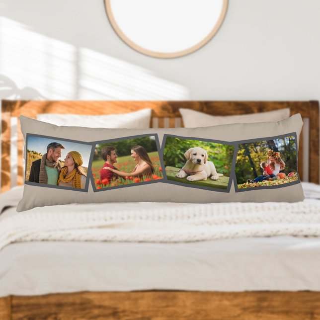 4 Fotokollage Personlig Neutralt Mushroom Kroppskudde (Skapare uppladdad)