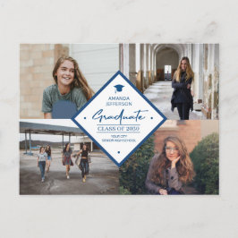 4 fotokollage studenten moderna elegant-skript meddelande vykort