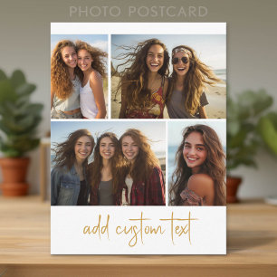 4 Fotokollage - Trendig handskrift Vykort