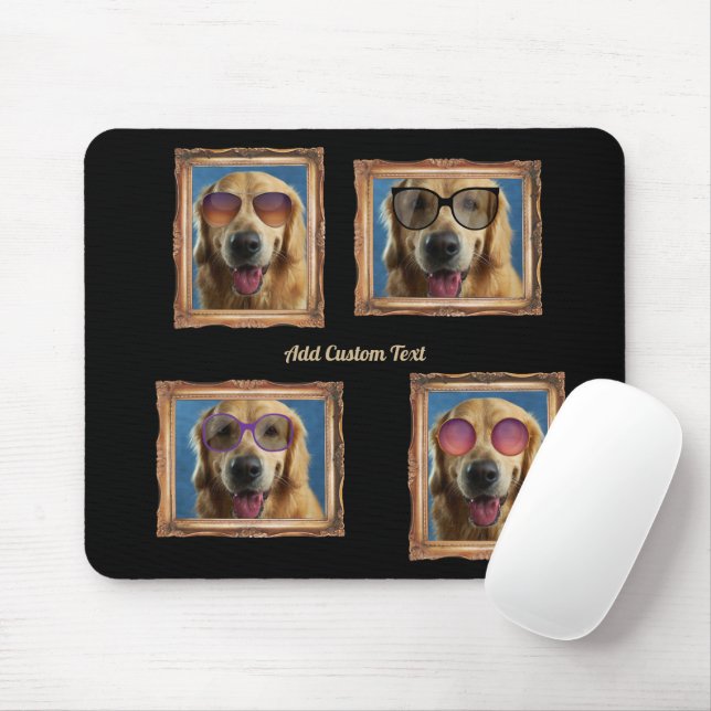 4 Fotokollage Vintage Ram Hundar Pets Family Musmatta (Med mus)