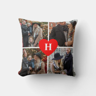 4 Fotokollaps Heart monogrammat Kudde