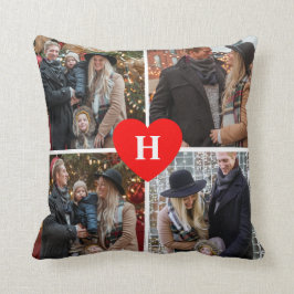 4 Fotokollaps Heart monogrammat Kudde