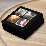 4 Fotomall i Ram Minnesask<br><div class="desc">Personlig 4 Fotorutnät med Rundad svart Ram.</div>