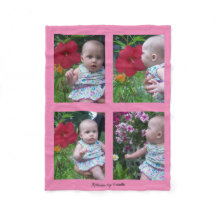 4 Fotomall i Rosa Baby Flebit Blanket