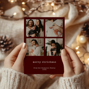 4 Fotomistligt God jul-Helgdag-kort Julkort