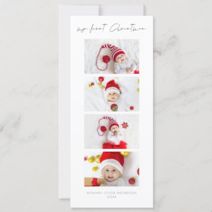 4 Fotomrand med Baby första julkort Helgdag Spara Datumet