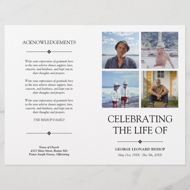 4 Foton Firande i Life-begravningsprogrammet (Framsida)