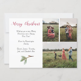 4 foton Julkort och rum för text Meddelande