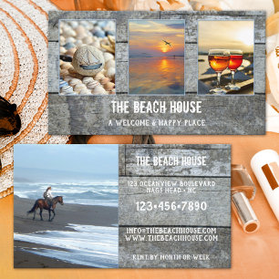 4 Foton Weasted Wood Beach Rental Portfolio Visitkort