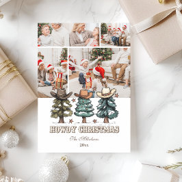 4 foton Western Howdy-jul Julkort