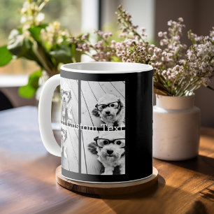 4 Fotos Collage - du kan ändra bakgrundsfärg Kaffemugg