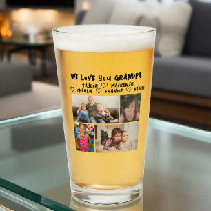 4 fotos kollage och personlig text foto present glaskopp