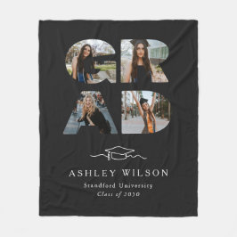 4 Fotoskript, svart Studenten Fleecefilt