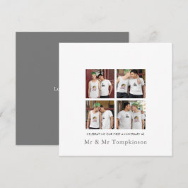 4 fotot LGBT Gay Kärlek Make Första årsdagen Kort