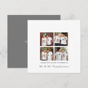 4 fotot LGBT Gay Kärlek Make Första årsdagen Kort