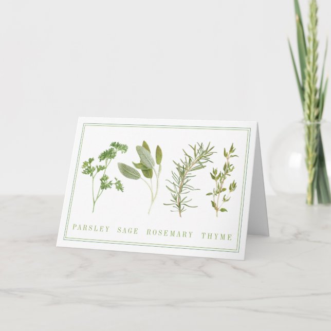 4 FROSKLIGA ÖRTER Greeting Card blir Kort (Framsida)