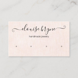 4 Fyra Rosa Linen Script-Visning för -avläsning i Visitkort
