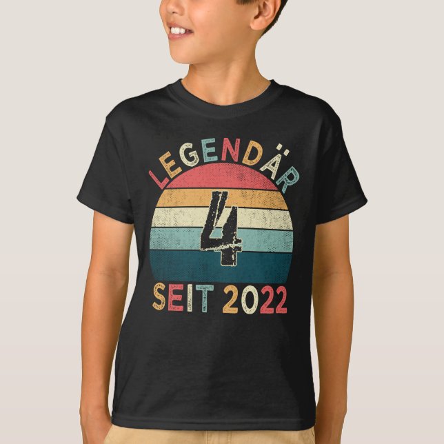 4. Geburtstag Legendär Seit 2022 Jahrgang T Shirt (Framsida)
