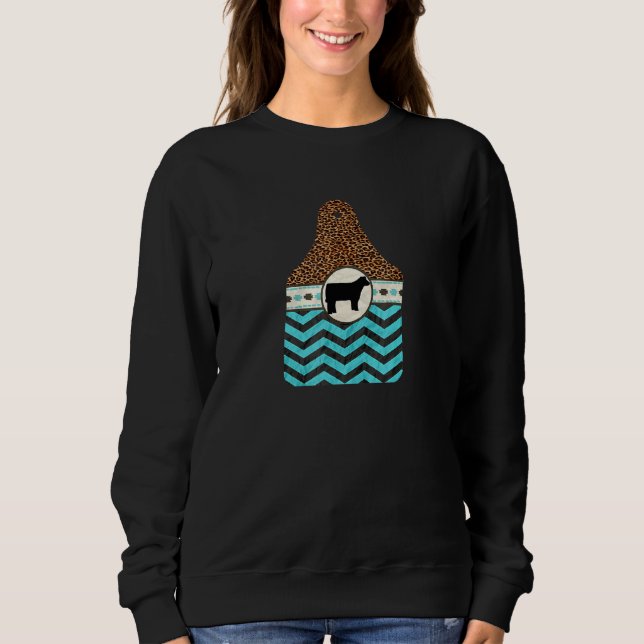 4 H Ffa Visa Märkre för konfektion Cheetah Chevron T Shirt (Framsida)