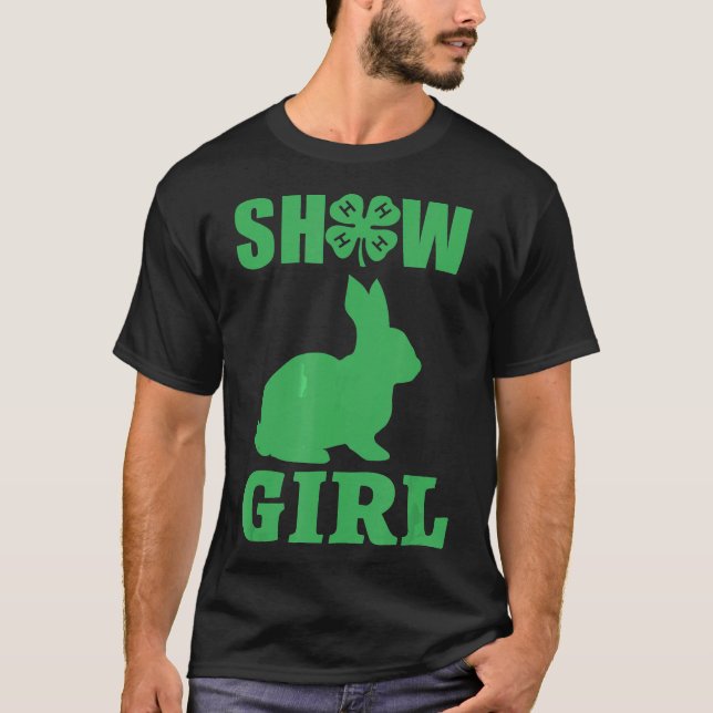 4 H Show Girl Rabbit Bunny T Shirt (Framsida)