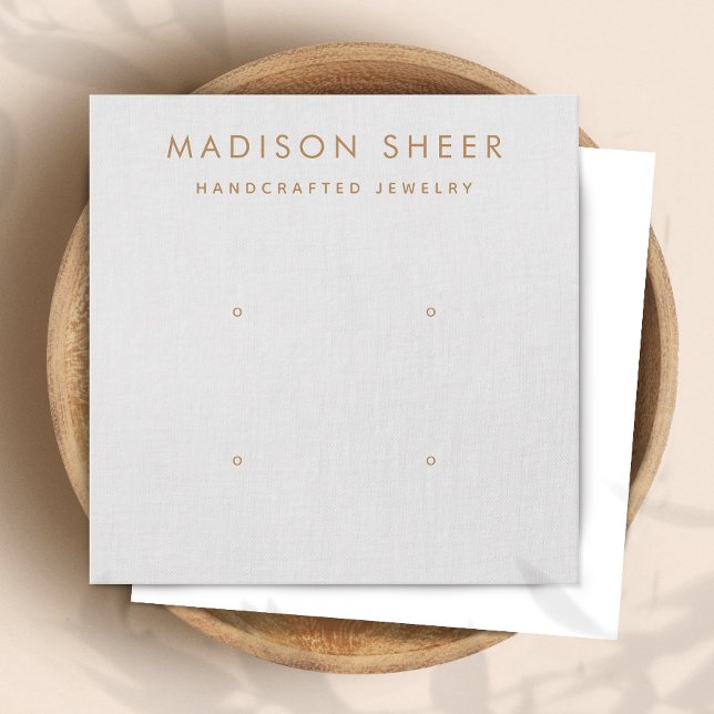 4 Hål, 2 Pair Light Grått, Visning Card för avläsn Fyrkantigt Visitkort (Skapare uppladdad)