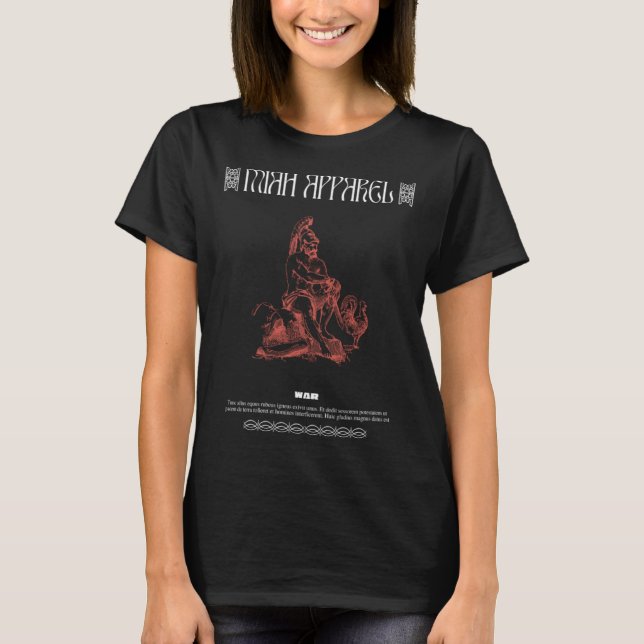 4-hästarna av apokalypse Krig T Shirt (Framsida)